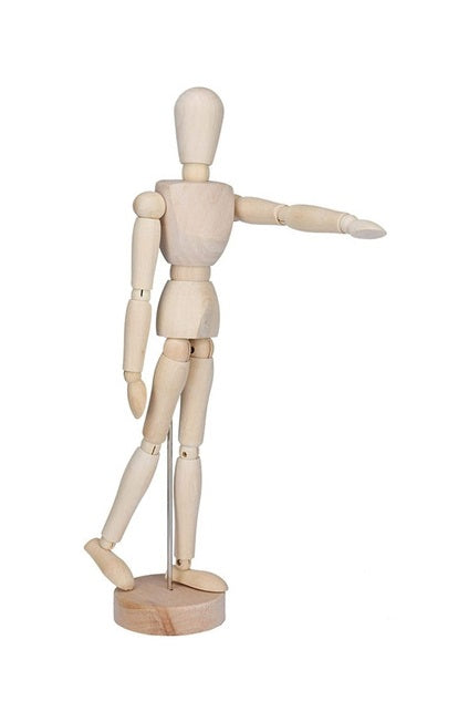 4 Maniquíes De Madera Para Artistas - Figuras Articuladas Para Dibujo - Decoración De Escritorio O Estudio