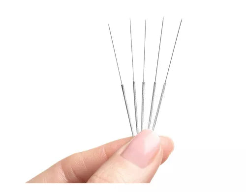 Agujas Acupuntura Punción Seca 0.25x25 mm C/tubo Guía 100 Un