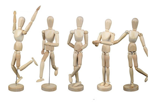 Figura Maniquí de Madera 30 cm para Dibujo de Anatomía Humana