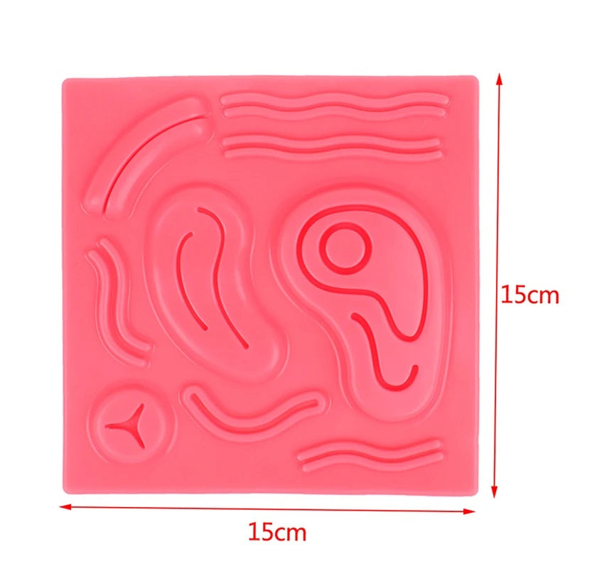 Pad almohadilla para práctica y entrenamiento de sutura Laparoscópica Piel sintética
