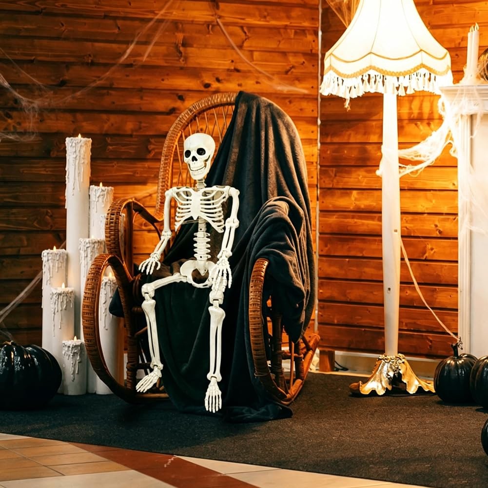 Esqueleto articulado de 90 cm para Halloween