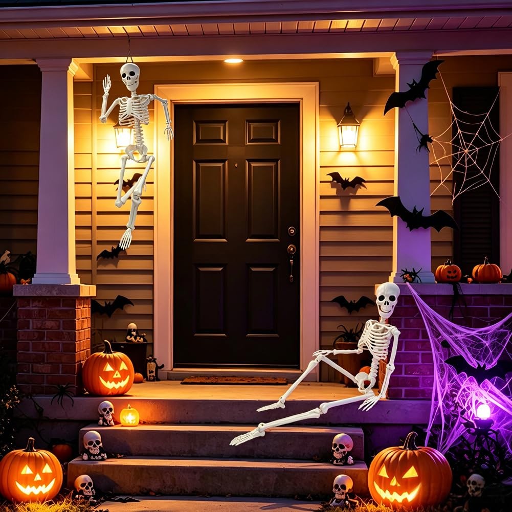 Esqueleto articulado de 90 cm para Halloween