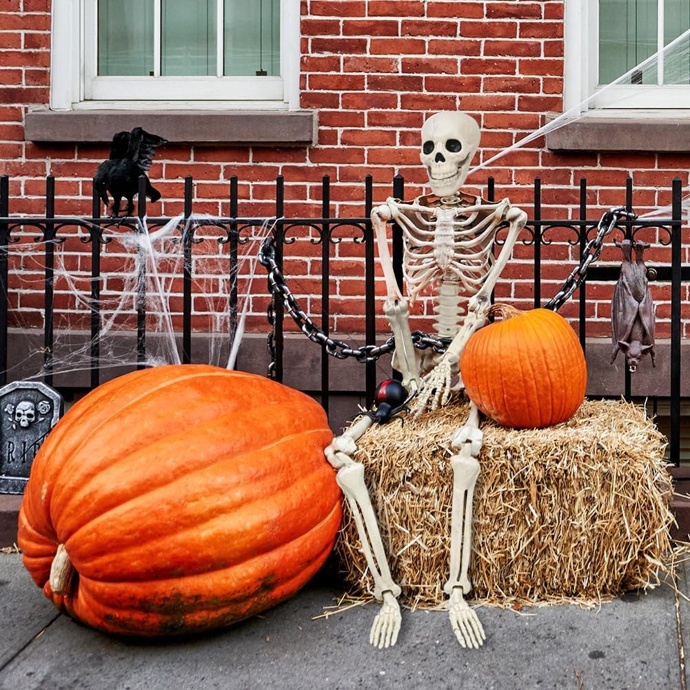Esqueleto articulado de 90 cm para Halloween