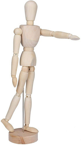 Figura Maniquí de Madera 20 cm para Dibujo de Anatomía Humana